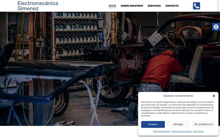 Kuvakaappaus sivustosta electromecanicagimenez.es