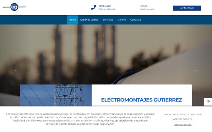Kuvakaappaus sivustosta electromontajesgutierrez.es