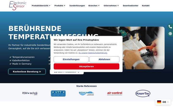 Screenshot of electronic-sensor.com