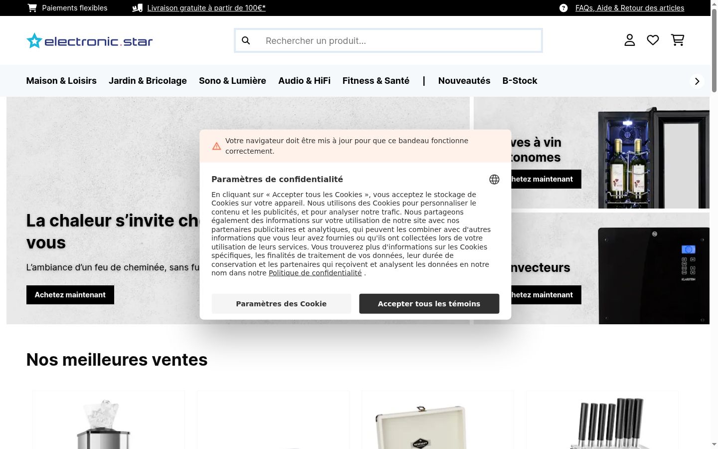 Screenshot tal-banner tal-kunsens muri qabel kwalunkwe interazzjoni