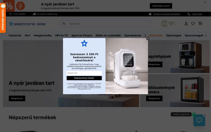 Skærmbillede af electronic-star.hu