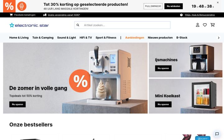Ekrānuzņēmums no electronic-star.nl