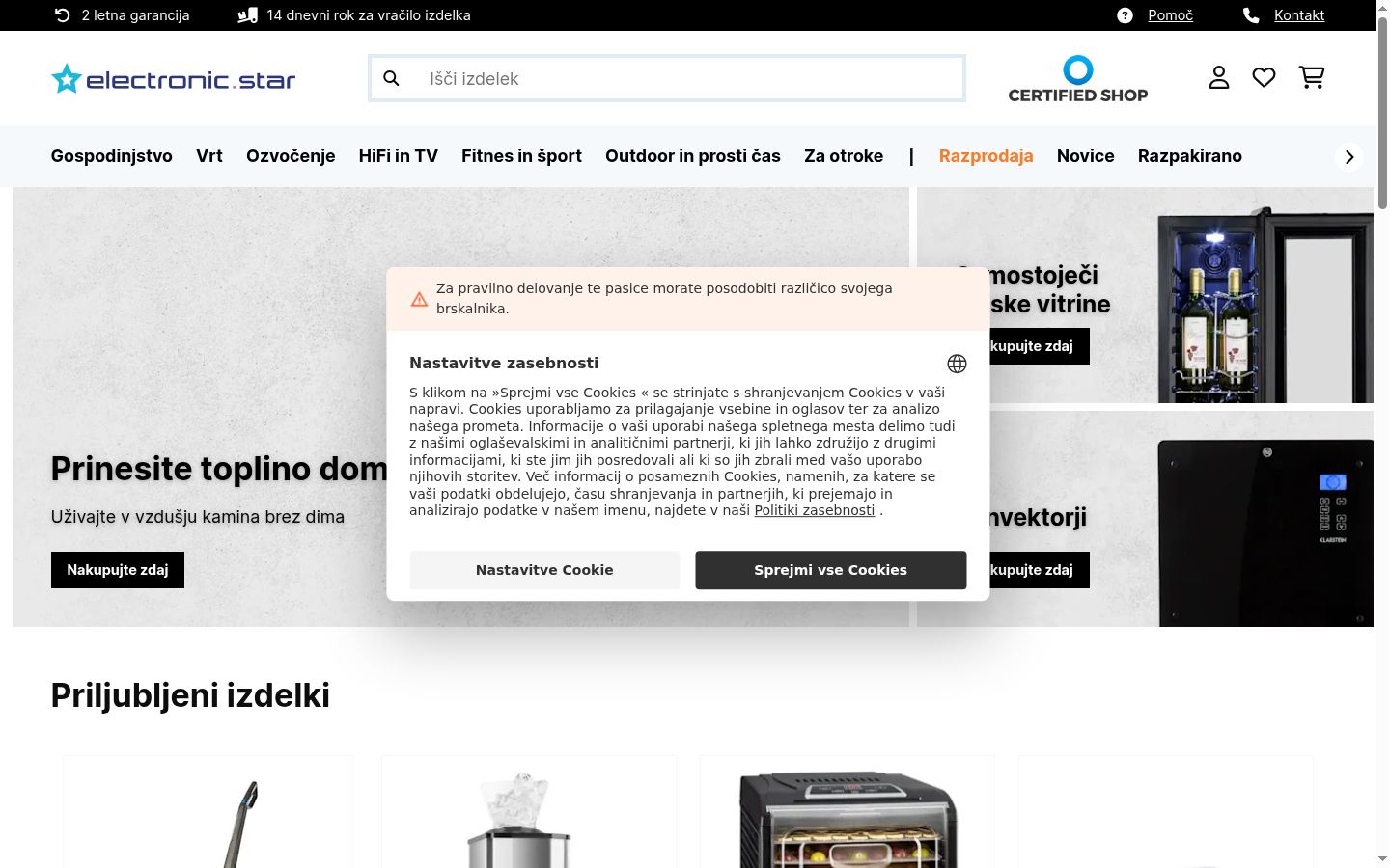 Sutikimo reklamjuostės, rodytos prieš bet kokią sąveiką, ekrano kopija