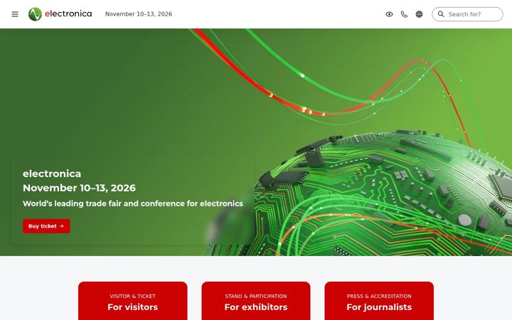 Screenshot of electronica.de