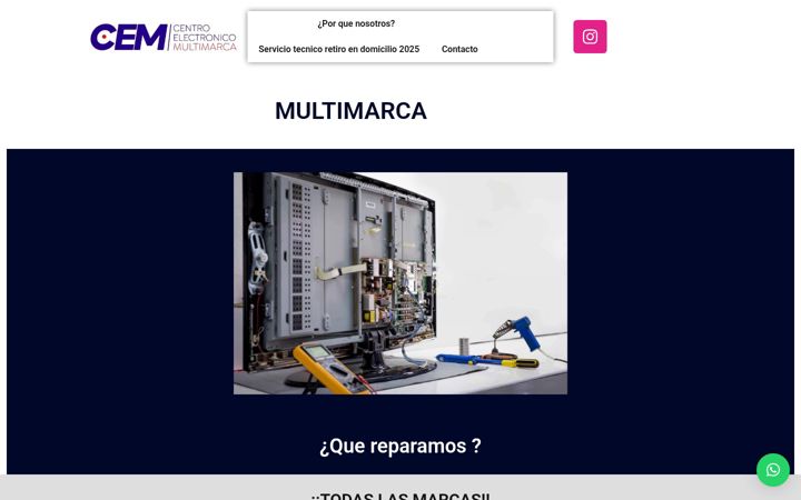 Screenshot of electronicacem.cl