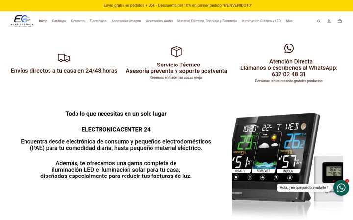 Kuvakaappaus sivustosta electronicacenter.es