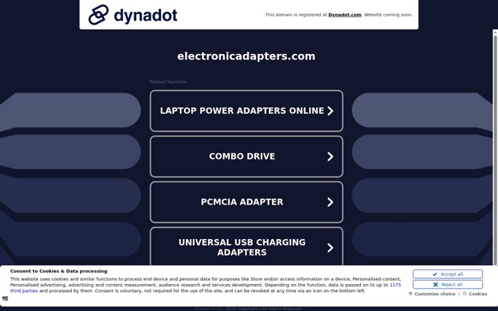 Screenshot of electronicadapters.com