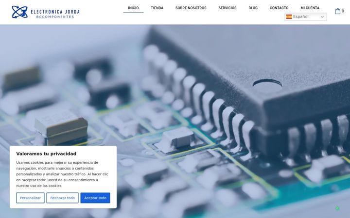 Kuvakaappaus sivustosta electronicajorda.es