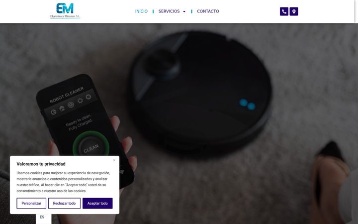 Kuvakaappaus sivustosta electronicamiramax.es