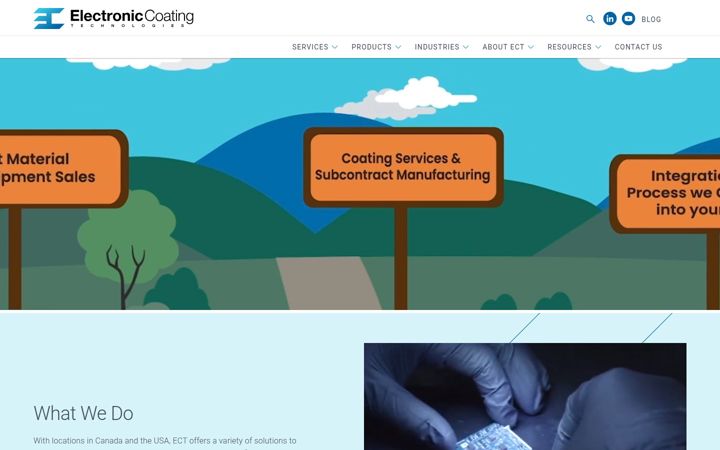 Snimka zaslona za electroniccoating.com