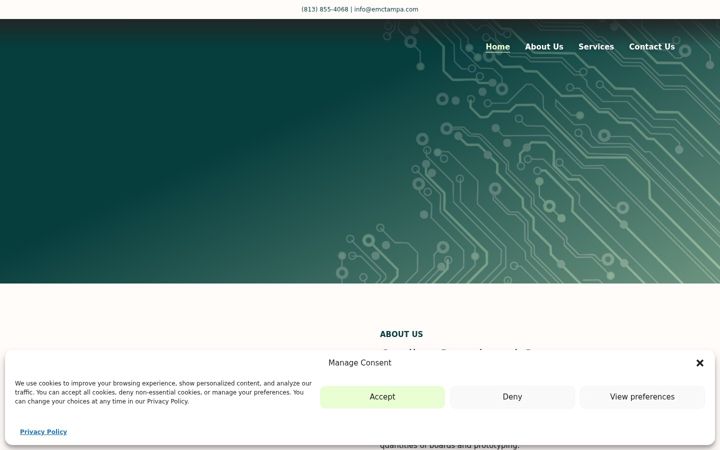 Screenshot of electronicmanufacturingco.com