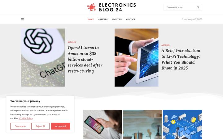 Screenshot of electronicsblog24.com
