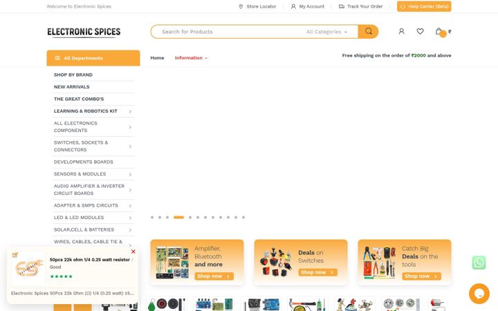 Screenshot of electronicspices.com