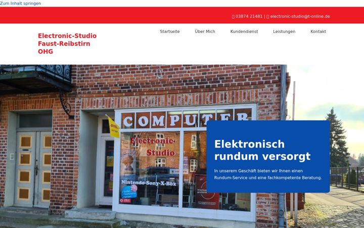 Screenshot van electronicstudio-ludwigslust.de