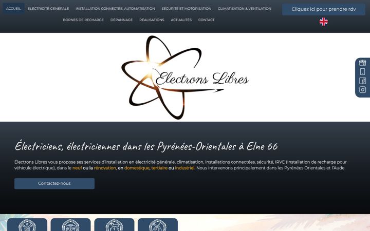 Screenshot stránky electronslibres66.fr