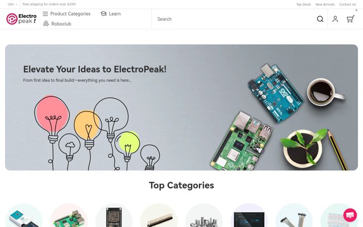 Screenshot of electropeak.com