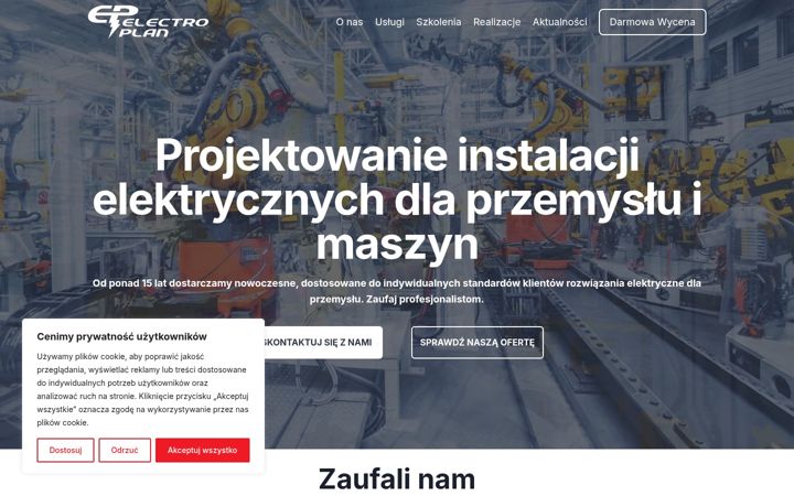 Ekraanipilt saidist electroplan.pl
