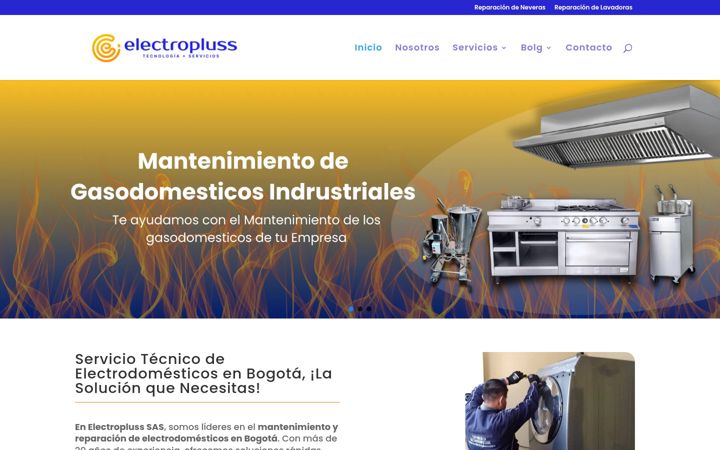 Capture d'écran de electropluss.com.co