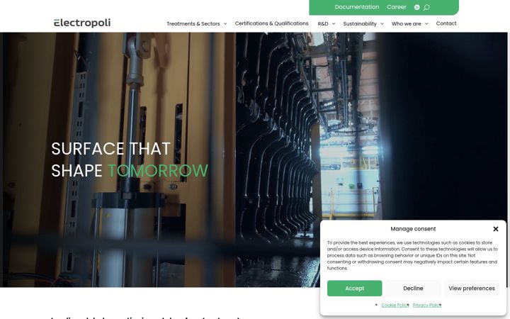 Screenshot ta' electropoli.cz