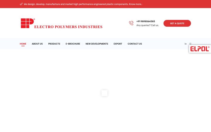 Screenshot of electropolymers.co.in