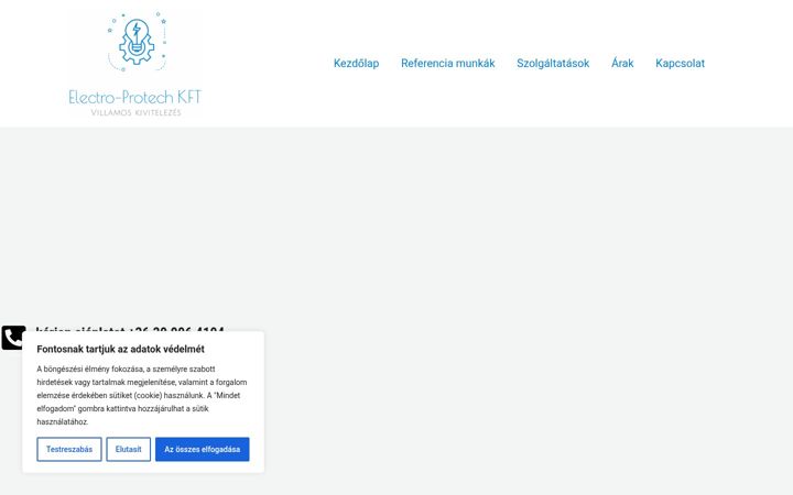 Skærmbillede af electroprotech.hu