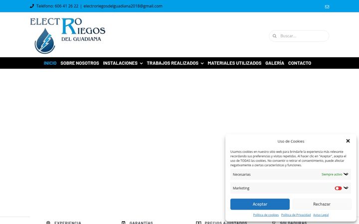 Screenshot of electroriegosdelguadiana.com