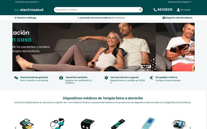 Skærmbillede af electrosalud.com