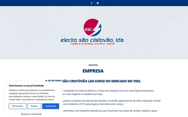 Screenshot of electrosaocristovao.com