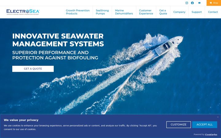 Screenshot of electrosea.com