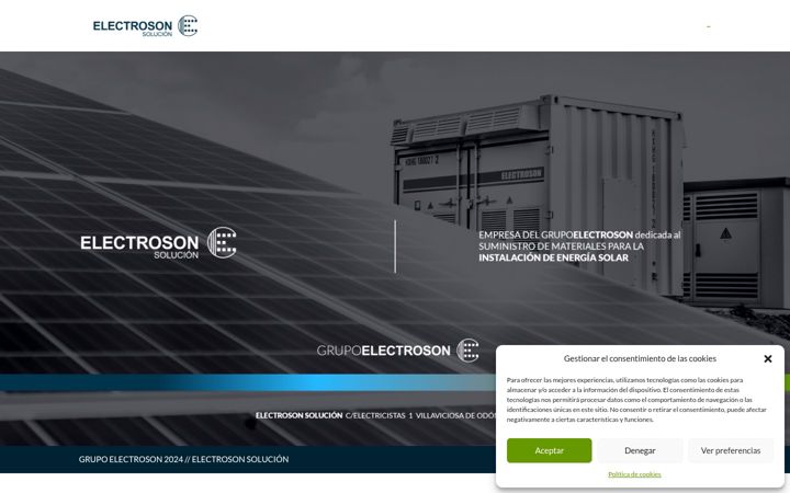 Screenshot of electrosonsolucion.com