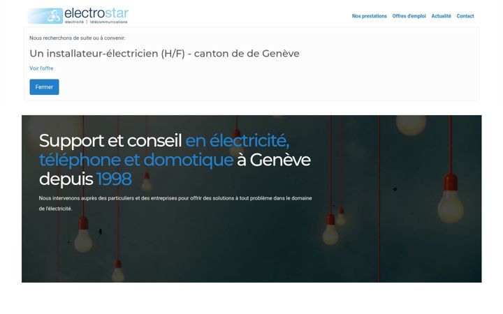 Screenshot von electrostar.ch