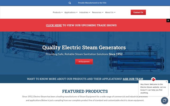 Екранна снимка на electrosteam.com