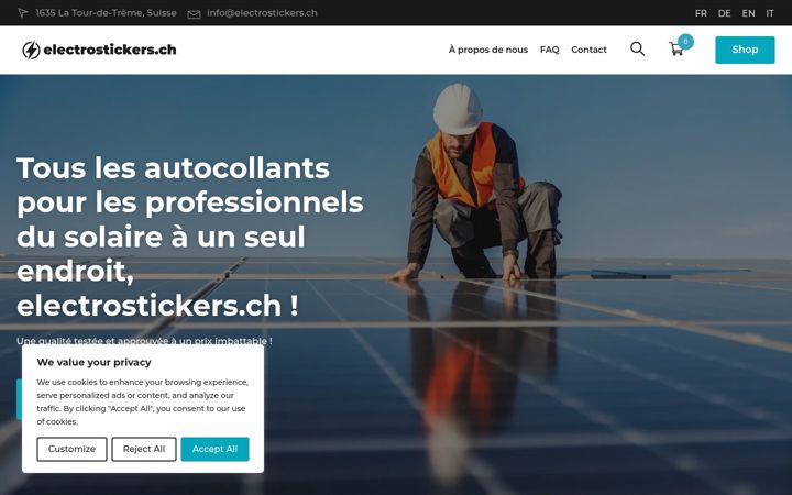 Skjermbilde av electrostickers.ch