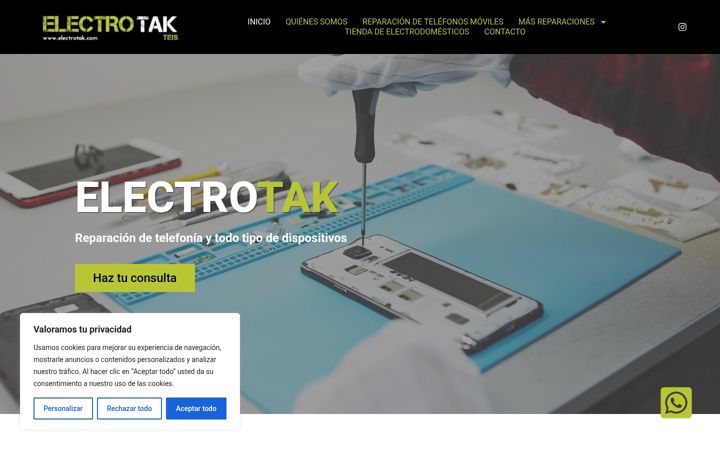 Zrzut ekranu electrotak.es