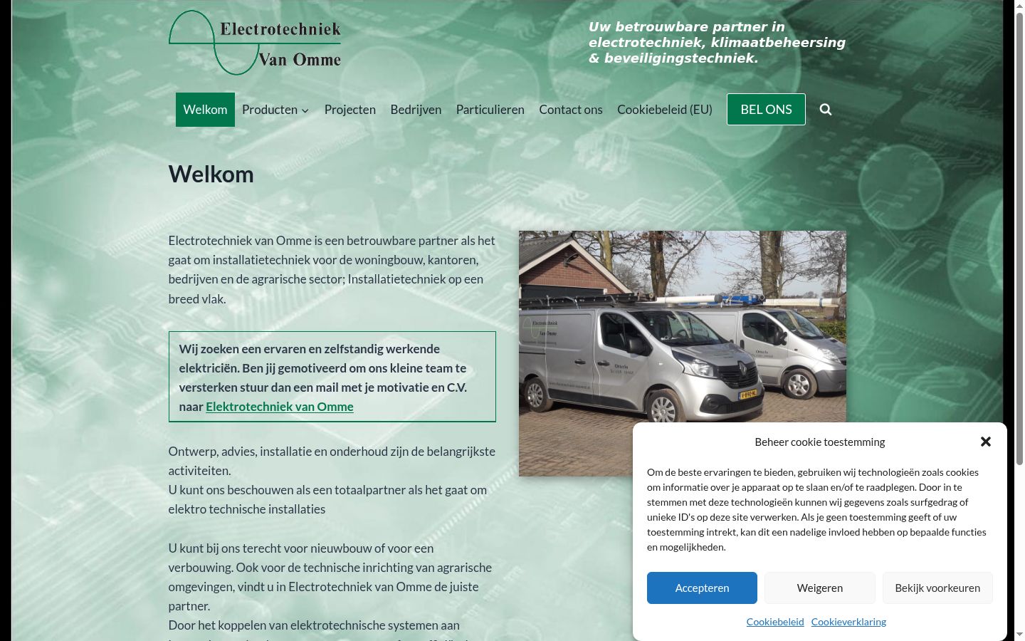 Screenshot des Einwilligungsbanners vor jeglicher Interaktion