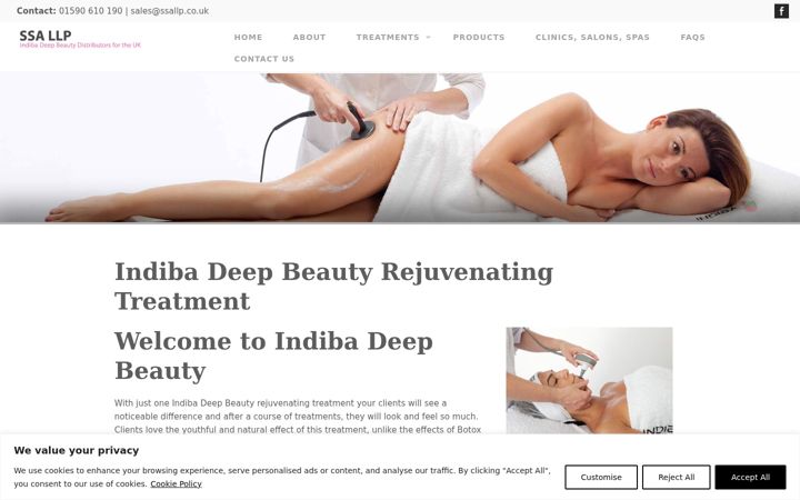 Snimka zaslona za electrotherapyforbeauty.co.uk