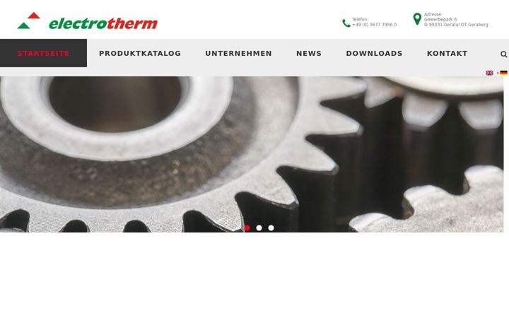 Screenshot van electrotherm.de