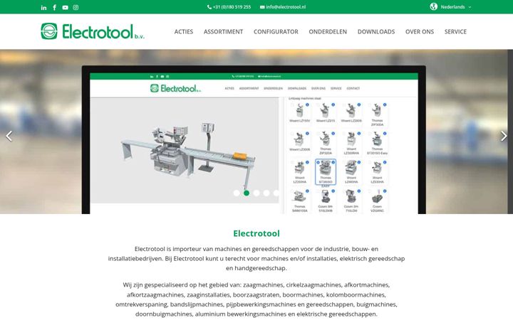 Screenshot of electrotool.nl