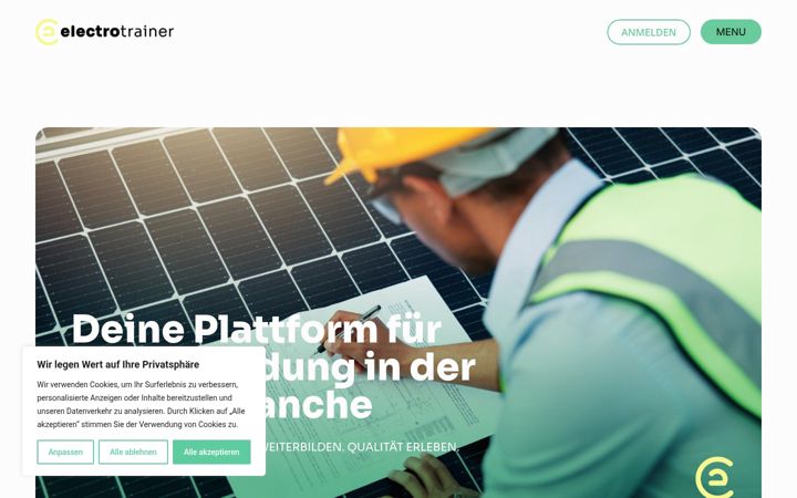 Skjermbilde av electrotrainer.ch