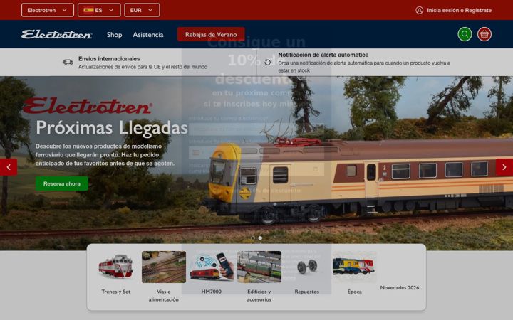 Screenshot of electrotren.com