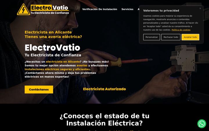 Zrzut ekranu electrovatio.es