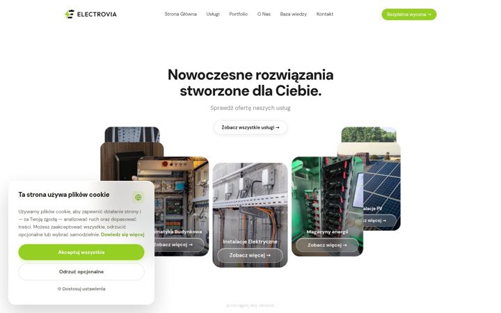 Ekraanipilt saidist electrovia.pl