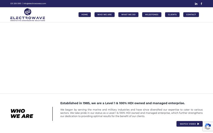 Screenshot of electrowavesa.com