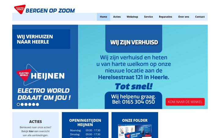 Ekrānuzņēmums no electroworldbergenopzoom.nl