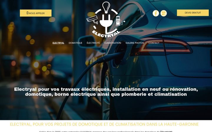 Screenshot stránky electryal.fr