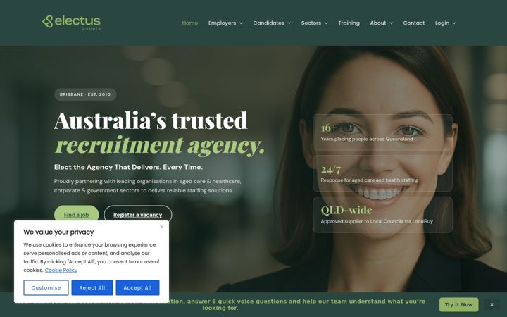 Screenshot ta' electuspeople.com.au