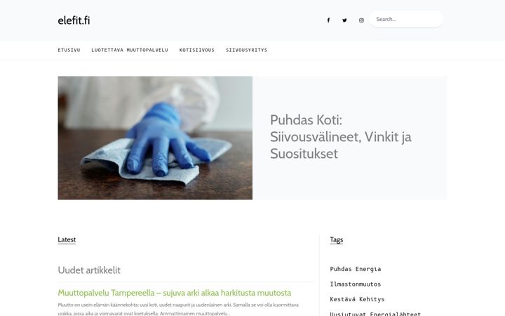 Screenshot di elefit.fi