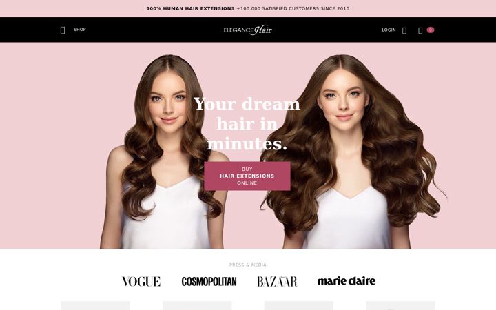 Screenshot of elegance-hair.com