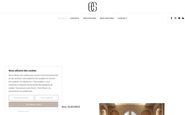 Screenshot stránky elegance-homedesign.fr