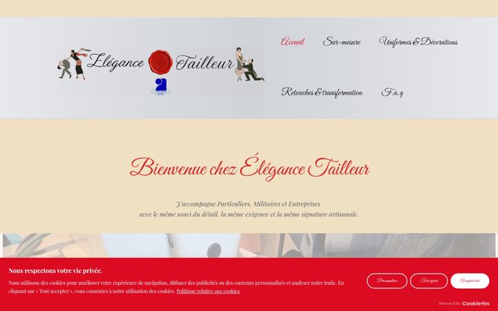 Screenshot stránky elegance-tailleur.fr